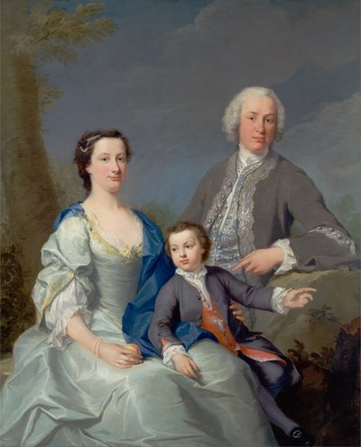 Sir Robert and Lady Smyth with Their Son, Hervey by Andrea Soldi